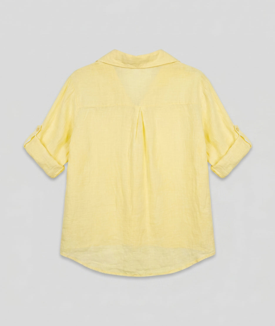 Chemise Evy en lin - jaune