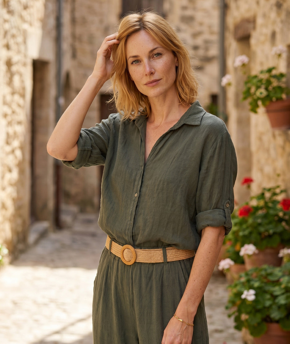 Chemise Evy kaki face — marque Carnaby