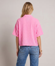 Chemise Fanny à rayures rose dos