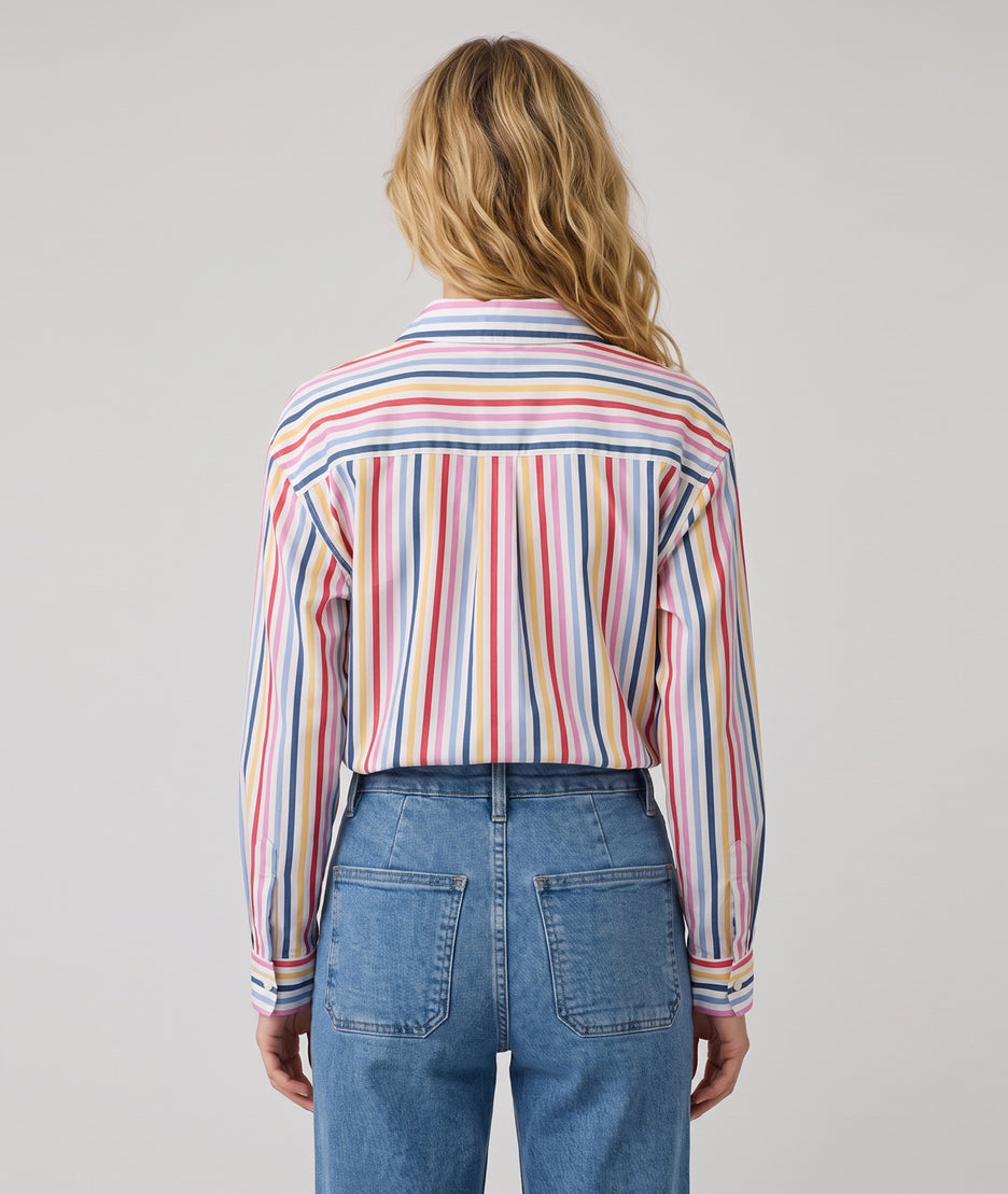 Chemise Gaelle à rayures colorées en coton — marque Carnaby