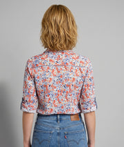 Chemise Joyce scintrée à motif corail dos