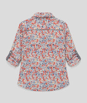Chemise Joyce scintrée à motif corail dos