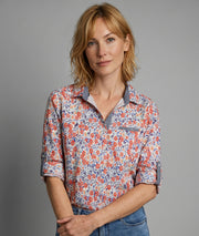 Chemise Joyce scintrée à motif corail face