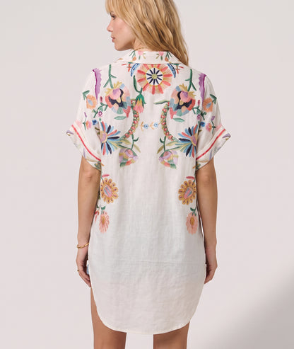 Chemise Krystel écru multi dos — marque Carnaby