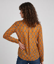 Chemise Mily ocre fluide à motif — marque Carnaby