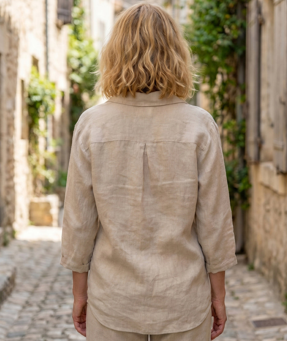 Chemise Mona beige dos — marque Carnaby