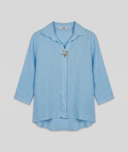Chemise Mona turquoise avant— marque Carnaby
