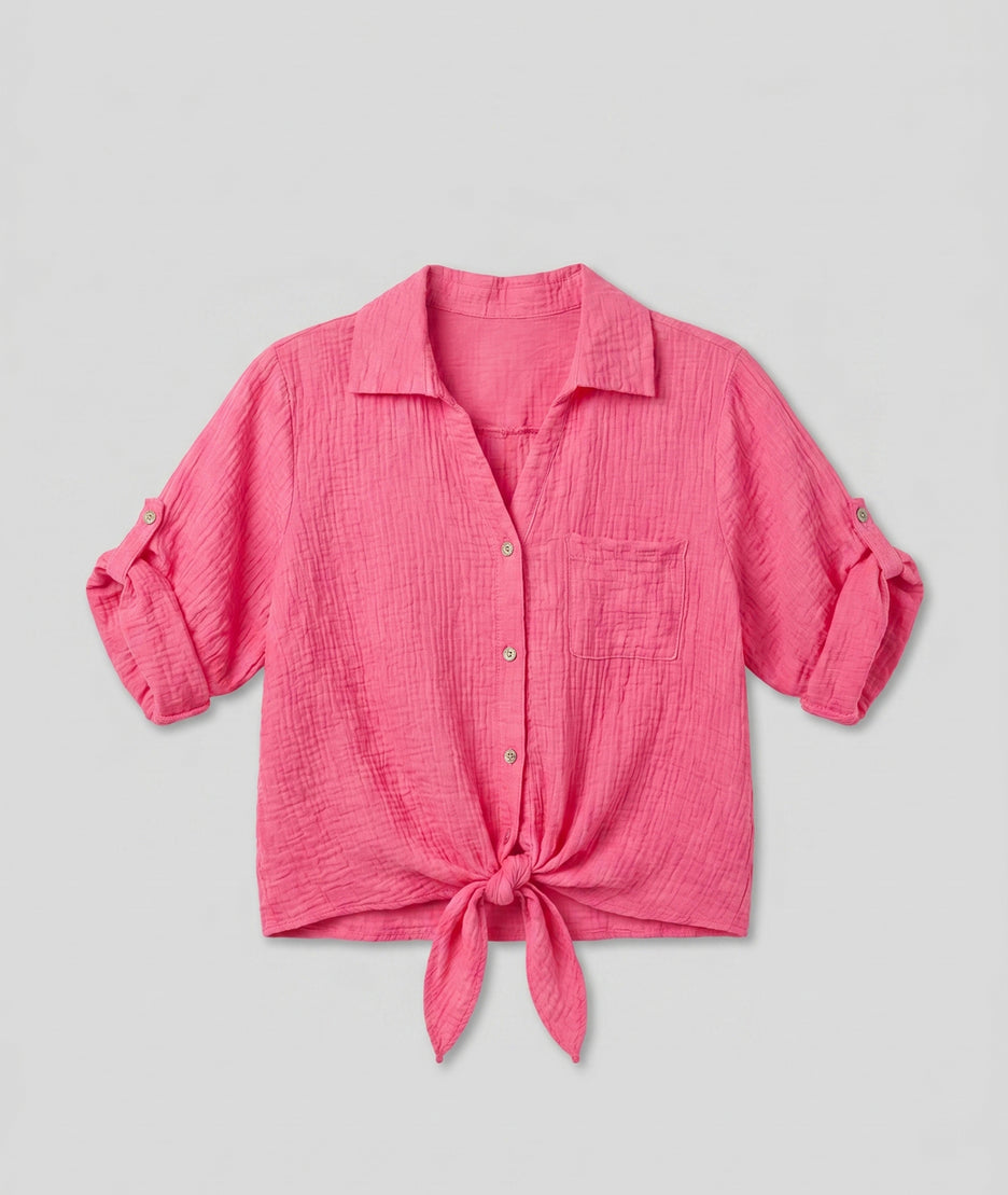 Chemise Nolane fushia face — marque Carnaby