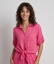 Chemise Nolane fushia face — marque Carnaby