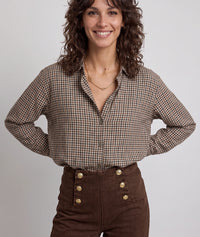Chemise à carreaux Rina - kaki
