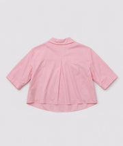 Chemise courte oversize arrière - rose