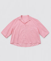 Chemise courte oversize avant - rose