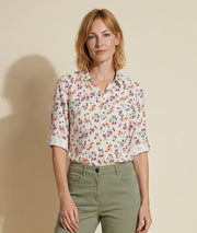 Chemise Spring à motif fleuri - ecru
