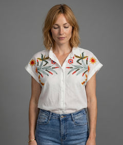Chemise Suzanna blanche face — marque Carnaby