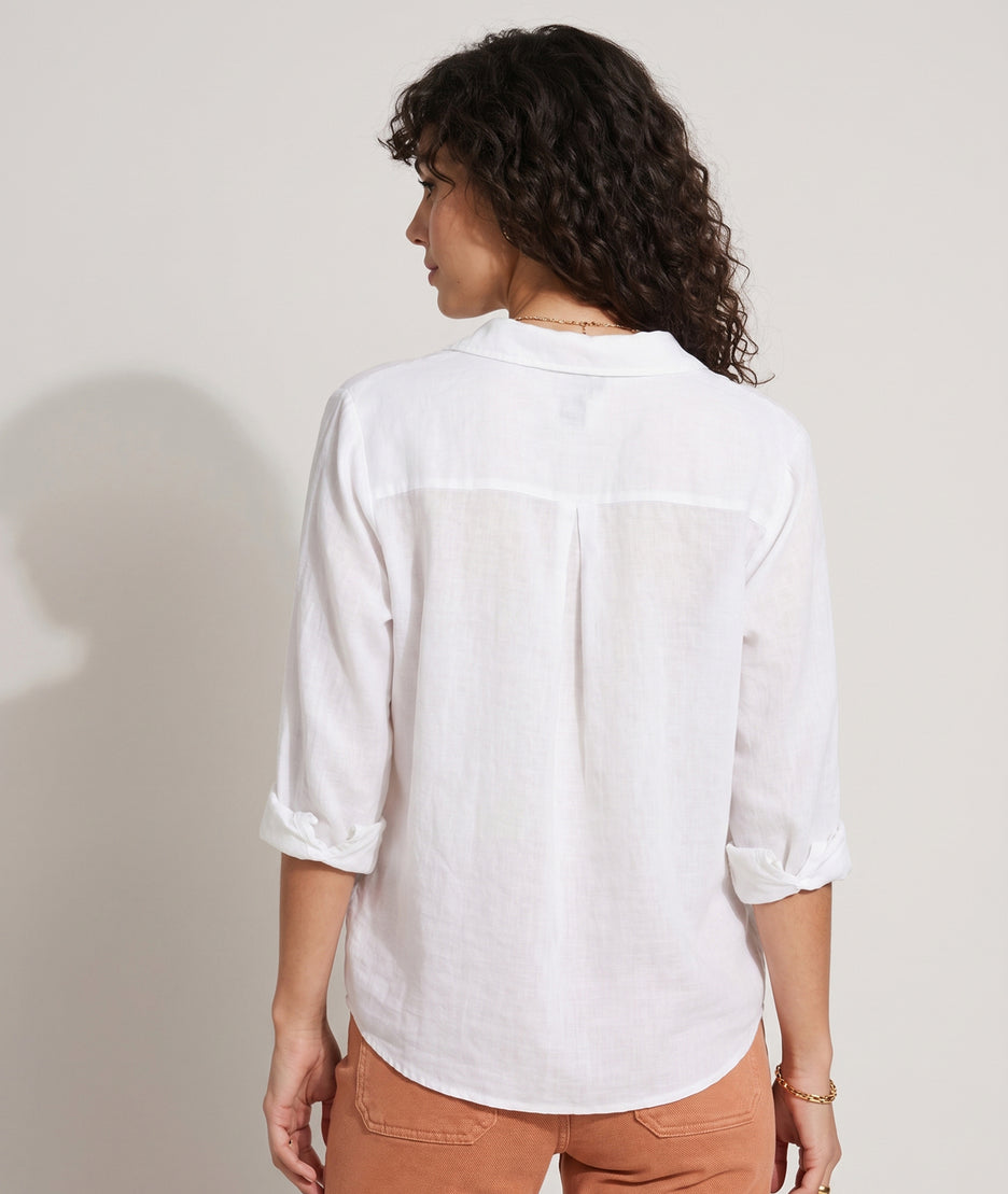 Chemise Veronika en coton blanc dos