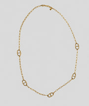 Collier sautoir maillons large Annie doré face ensemble