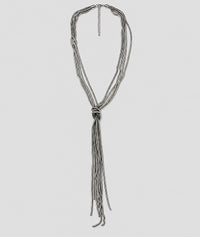 Collier en maille serpent - gris