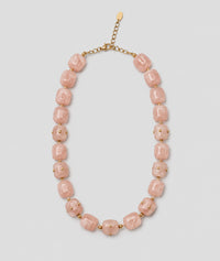 Collier Nude avec pierres - rose