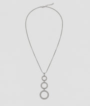 Collier Rondy gris avec pendentifs cercles texturés — marque Carnaby