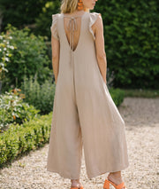 Combinaison Elsa fluide beige dos