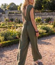 Combinaison Tania avec détails pierres kaki dos