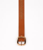 Ceinture à clous Camelia camel face
