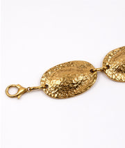 Ceinture chaine à médaillons martelés Chena jaune détail
