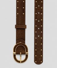 Ceinture Cloutée effet daim - noir