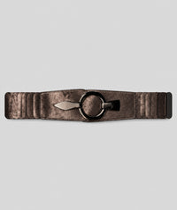 Ceinture large élastique Laly attache ronde - bordeau