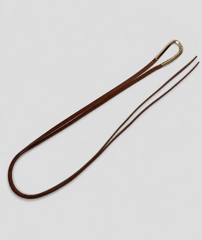 Ceinture à nouer effet cuir Lasso camel - Carnaby