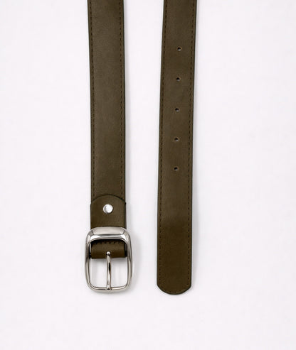 Ceinture en simili cuir Lilia vert face