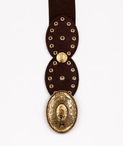 Ceinture Tess empiècements ovales - choco