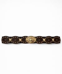 Ceinture Tess empiècements ovales - choco