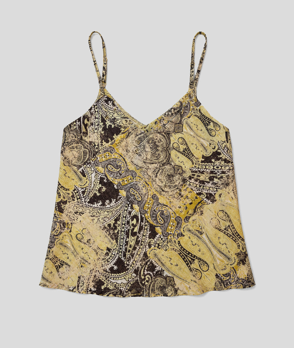 Débardeur Alice jaune face — marque Carnaby