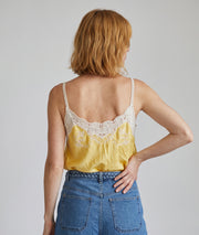Débardeur Celine jaune à dentelles dos — marque Carnaby