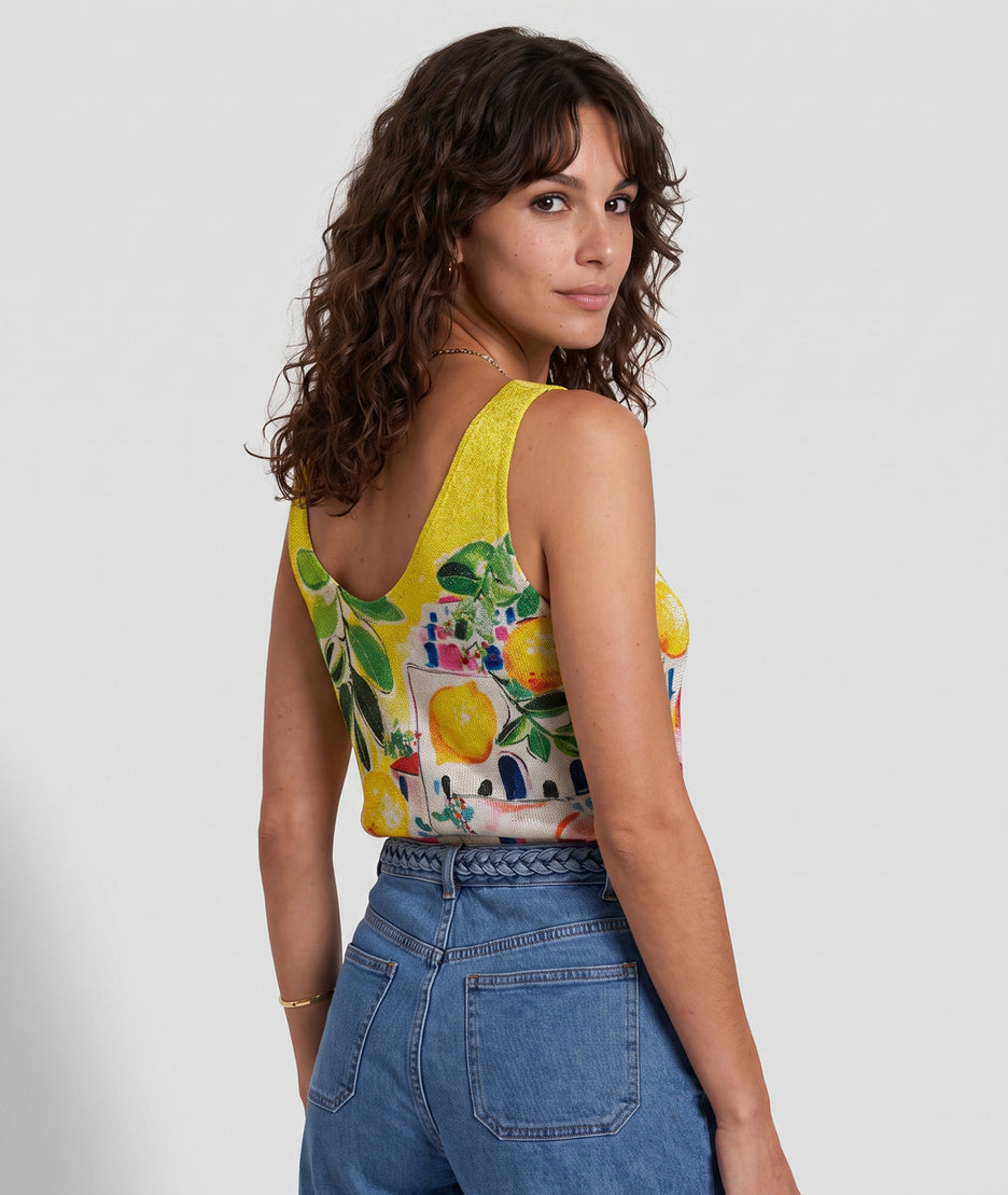 Débardeur Limone multi motif citrons dos — marque Carnaby
