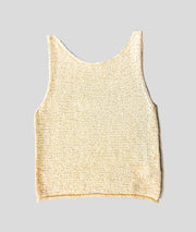 Débardeur Marel en maille ajourée beige dos