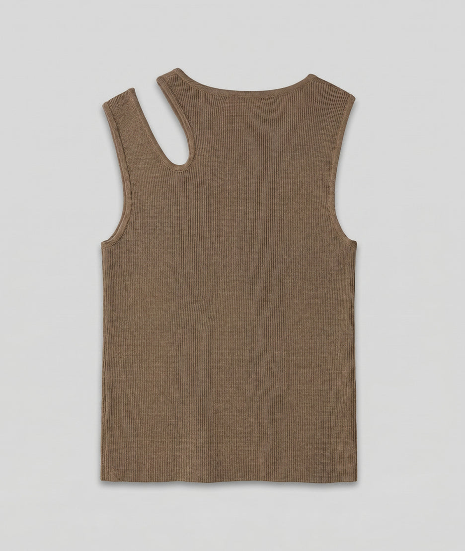 Débardeur Tallia taupe dos — marque Carnaby