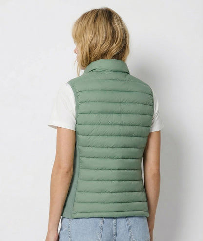 Doudoune Romy sans manches vert dos