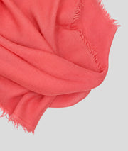 Foulard bambou large corail détail