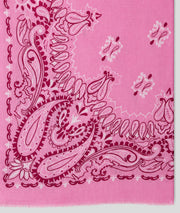 Foulard Bandi à motif bandana rose detail