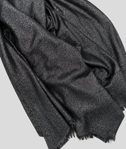 Foulard Carolina pailleté noir détail