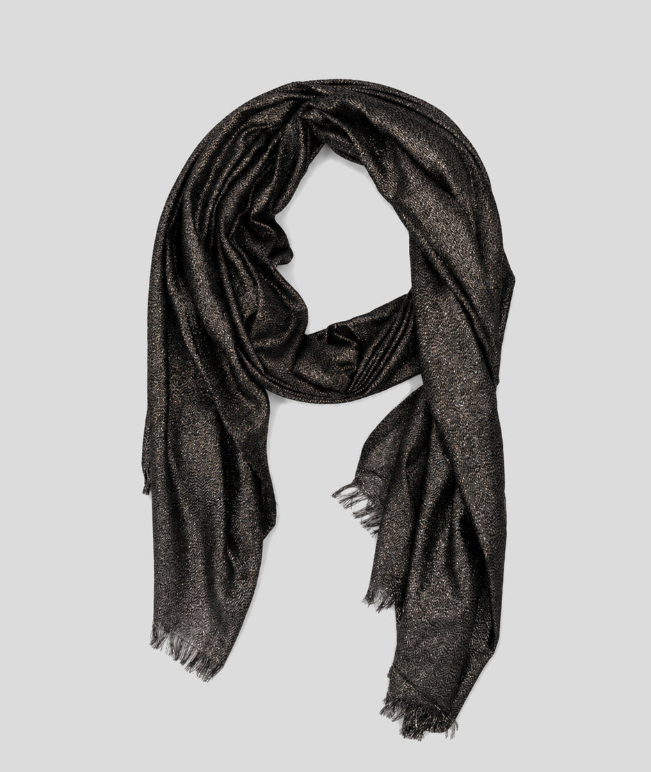 Foulard Carolina pailleté noir face