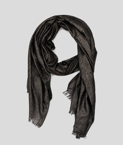 Foulard Carolina pailleté noir face