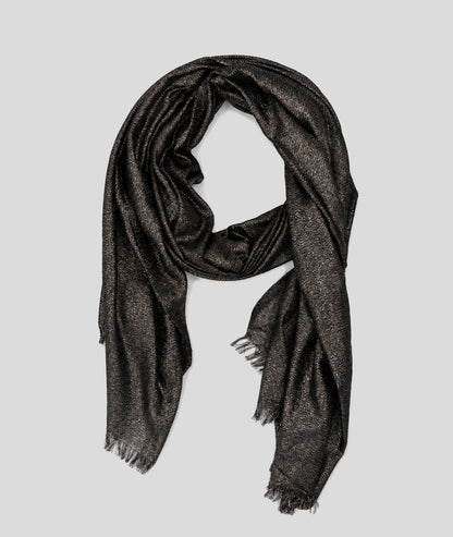 Foulard Carolina pailleté noir face