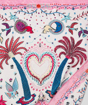 Foulard Paradis carré effet satin - rose