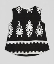 Ensemble short Jordane à motifs - noir/blanc haute arrière
