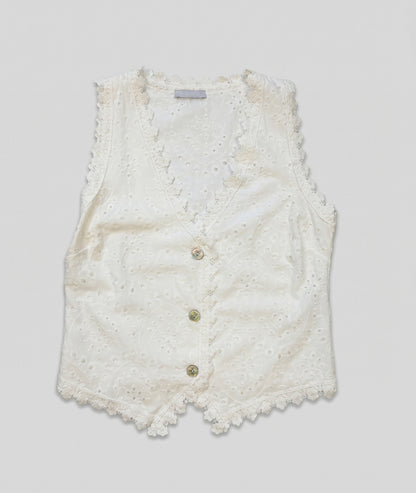 Gilet Bianca blanc face — marque Carnaby