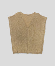Gilet Butty sans manches pailleté jaune dos