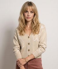 Gilet manches longues Fiora - beige/ecru